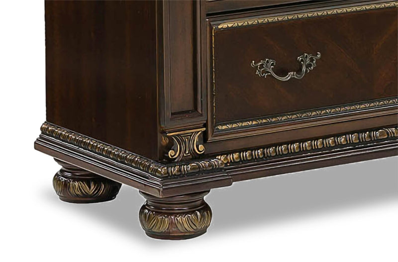 Wynn Bedroom Chest of Drawers, 5-Drawer, 42\"W x 54.5\"H - Cherry Brown