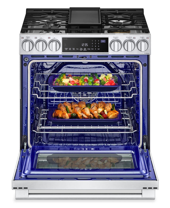 LG Studio 6.3 Cu. Ft. Smart Gas Range with Instaview & Air Fry - Smudge Proof Stainless Steel - LSGS6338F