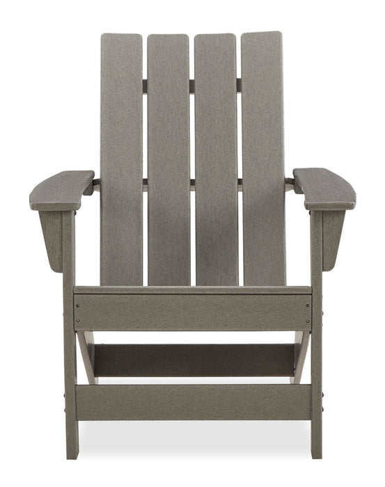 Cape Outdoor Patio Adriondack Chair - High Density Plastic, UV & Weather Resistant - Grey