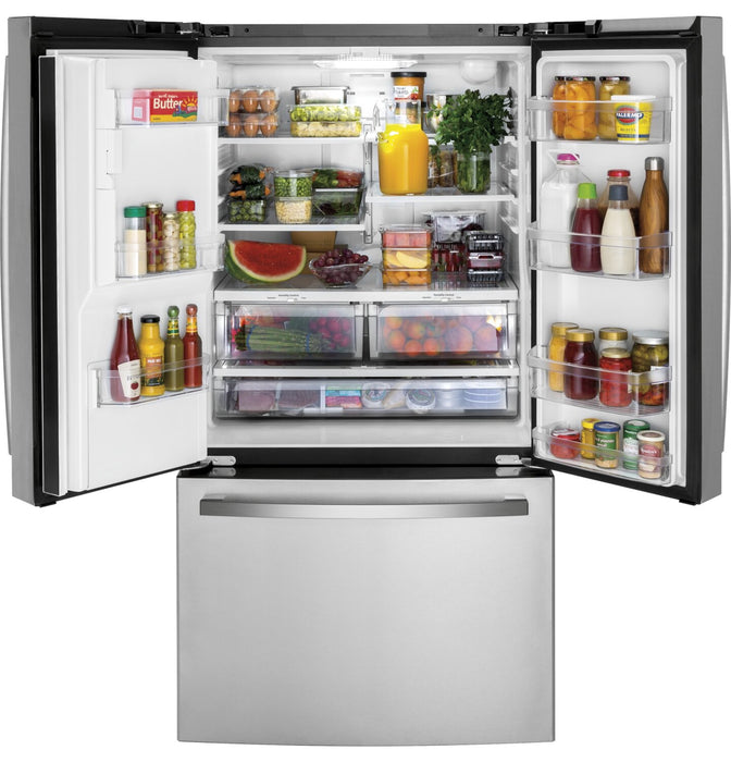 GE 36\" 25.6 Cu. Ft. French-Door Refrigerator - Stainless - GFE26JYMFS