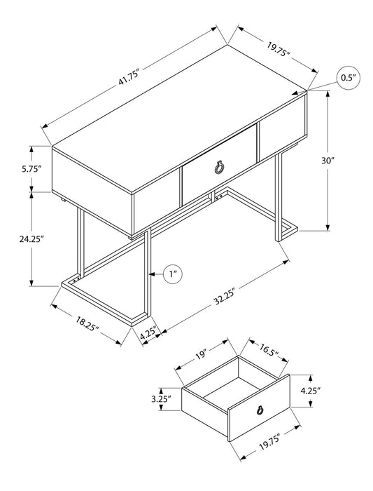 River 41.75\" Office Desk with Drawer - Grey
