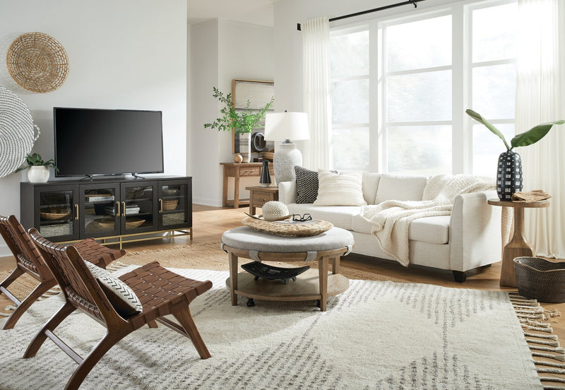 Rhett 18\" Modern Round End Table - Light Brown Oak