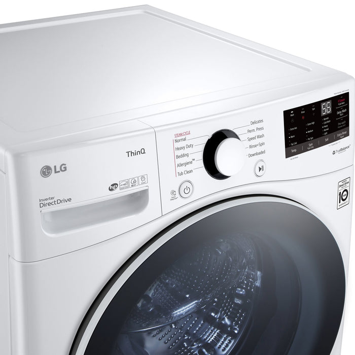 LG 5.2 Cu. Ft. Front-Load Washer 7.4 Cu. Ft. Electric Dryer with AI - White
