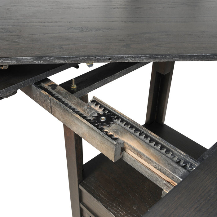 Dena Dining Table with 42-60\"W Extension, Round  - Grey