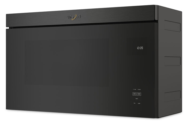 Whirlpool 1.1 Cu. Ft. Flush Over-the-Range Microwave with 900 Watts Cooking - Black Stainless - YWMMF5930PV