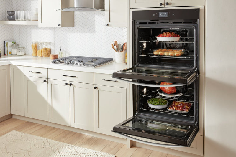 Whirlpool 30\" 10 Cu. Ft. Electric Double Wall Oven with True Convection - Fingerprint Resistant Stainless Steel - WOED7030PZ