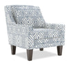 Made in Canada Sofa Lab Customizable Club 29\" Fabric Accent Chair with Wood Legs - Ink Multicolour