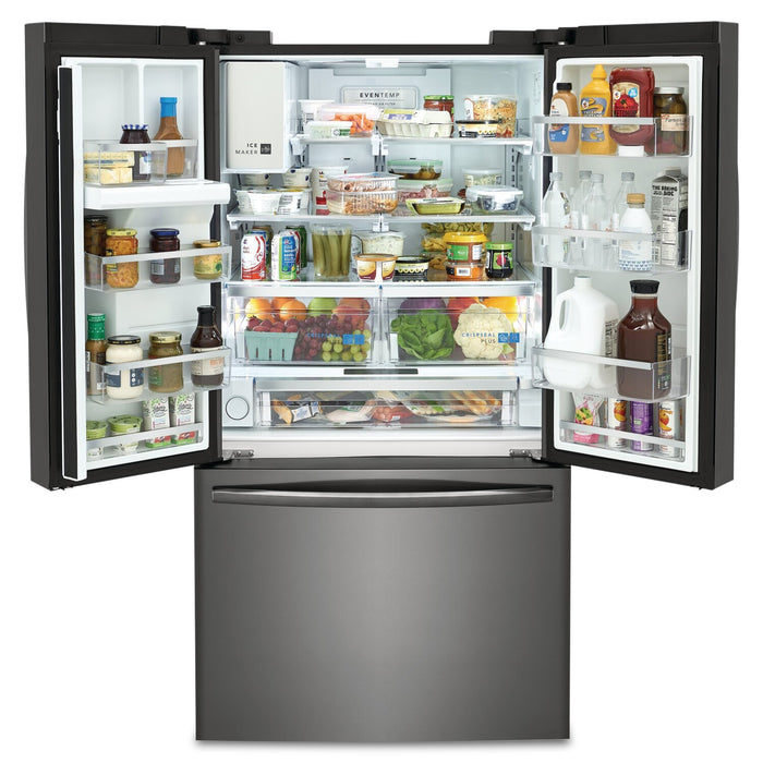 Frigidaire Gallery 36\" 27.8 Cu. Ft. Standard-Depth French-Door Refrigerator - Smudge-Proof® Black Stainless Steel - GRFS2853AD