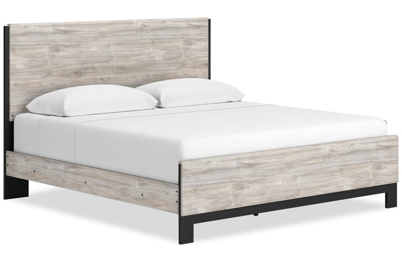 Zen Panel Bed, Light Grey - King Size