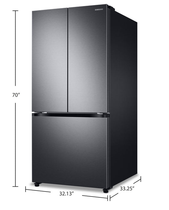 Samsung 33\" 24.5 Cu. Ft. French-Door with Beverage Center™ &AutoFillWaterPitcher Refrigerator - Black Stainless Steel - RF25C5551SG/AA
