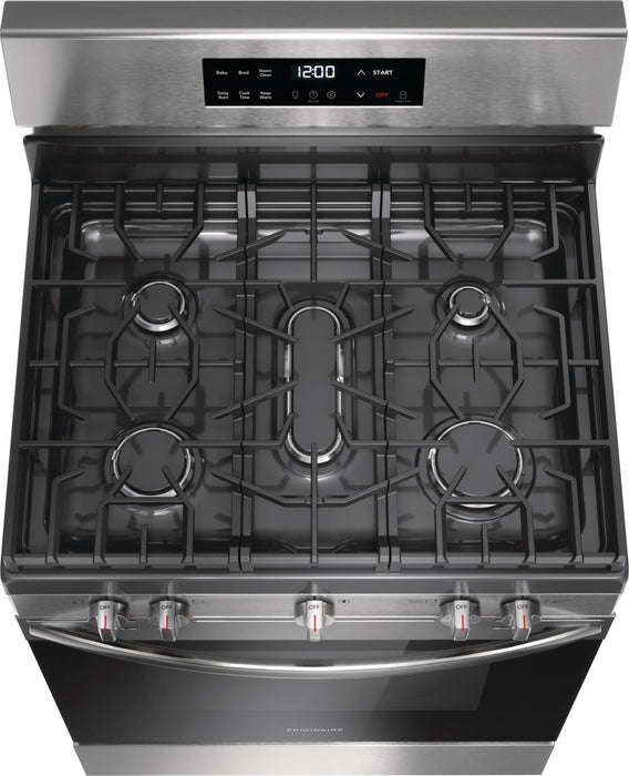 Frigidaire 5.1 Cu. Ft. Gas Range With Quick Preheat and Five Burner Cooktop - Stainless Steel - FCRG3062AS