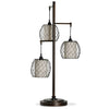 Delano 37.5\" Antiqued-Bronze with Black Wire Shade Table Lamp 
