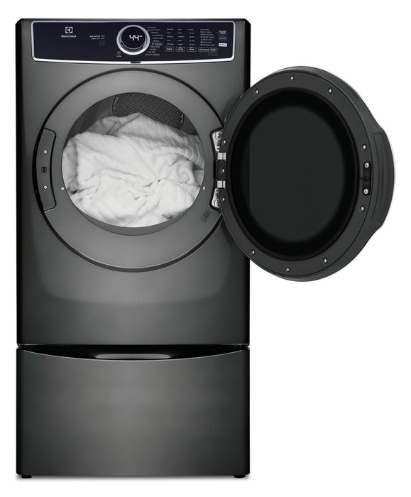 Electrolux 8 Cu. Ft. Gas Dryer with Steam - Titanium - Stackable - ELFG7637AT