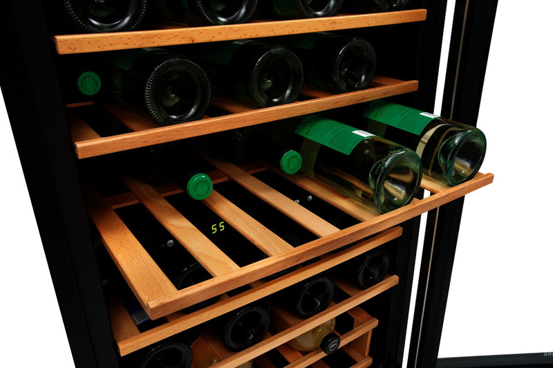 Frigidaire 21.5\" 4.4 Cu. Ft. 45 Bottle Two-Zone Wine Cooler Refrigerator - Stainless Steel - FRWW4543AS