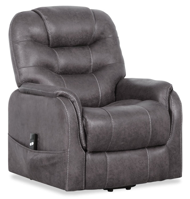 Landon 34\" Microfibre Power Lift Reclining Chair - Grey