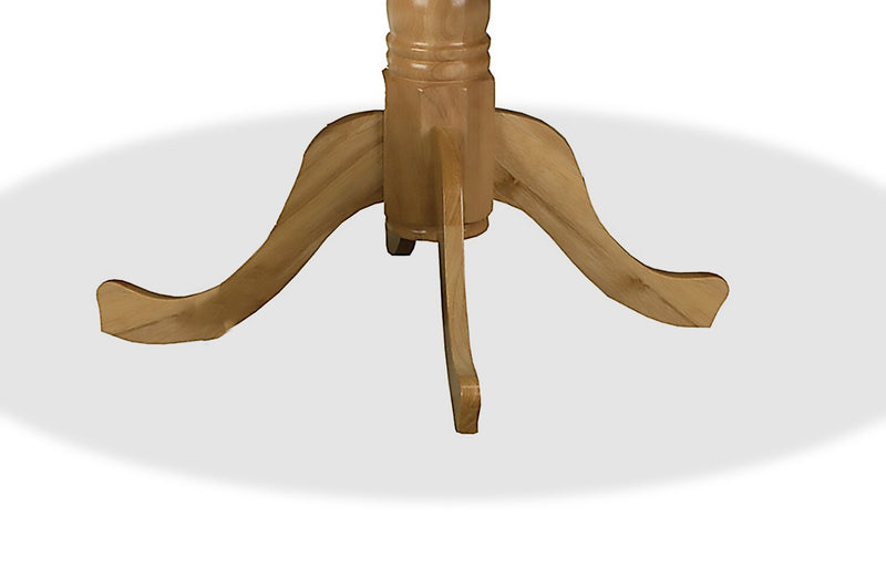 Hana Drop-Leaf Dining Table, Wood, Pedestal Base, 40\"W - Natural