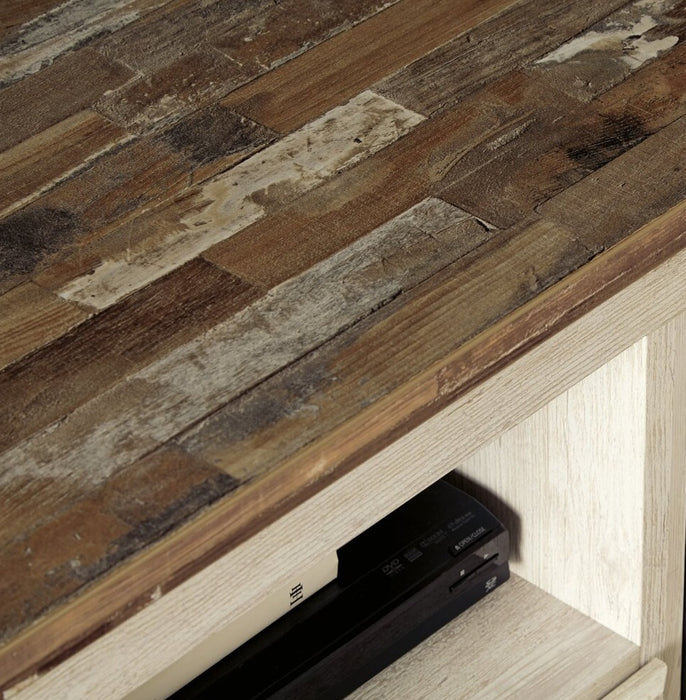 Willowton 64\" Traditional TV Stand with Storage and Cable Management for TVs up to 70\"- Whitewash