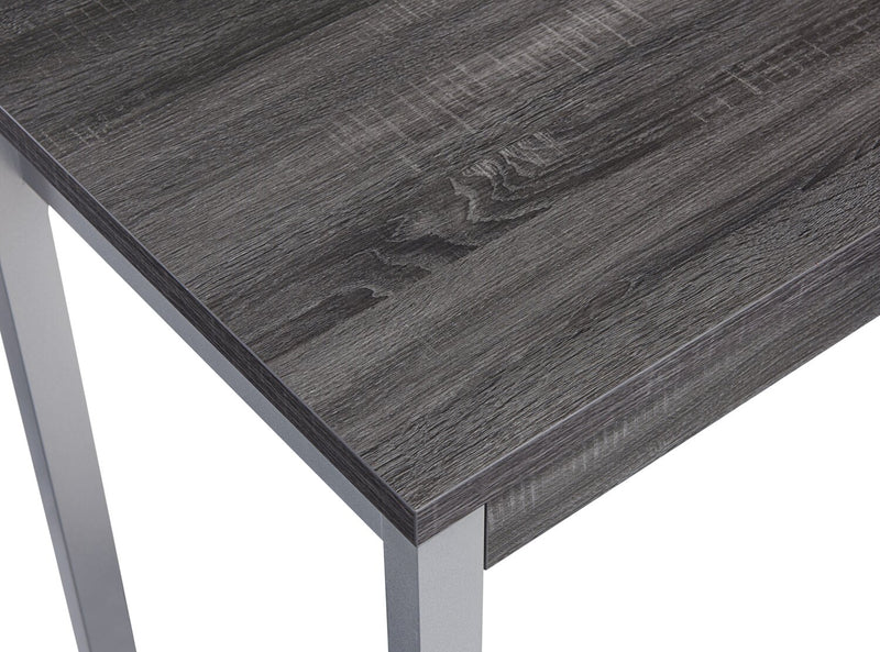 Owen 55\" Reversible Corner Office Office Desk with 4-Drawers & Cubbies - Distressed Grey