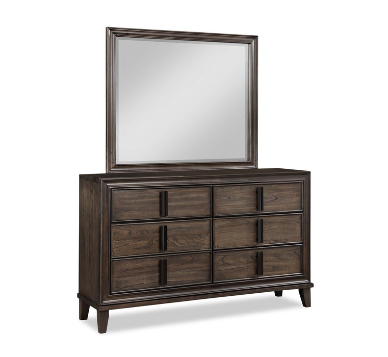 Kane Bedroom 6-Drawer Dresser, 61\"W x 38.3\"H - Brown
