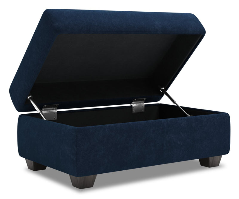 Made in Canada Customizable Sofa Lab The Trunk 39\" Velvet Fabric Storage Ottoman - Royal Blue