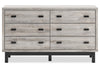 ["Zen Bedroom 6-Drawer Dresser, 62\"W x 35.6\"H - Grey"]