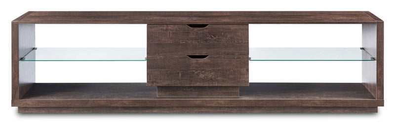 Alex 72\" Modern TV Stand with Storage and Cable Management for TVs up to 80\"- Walnut Oak