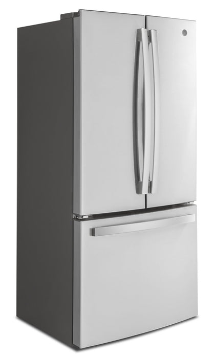 GE 33\" 18.6 Cu. Ft. French-Door Refrigerator - Stainless Steel Fingerprint Resistant  - GWE19JYLFS