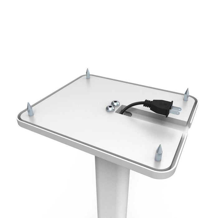 Kanto SP32PLW 32\" Tall Bookshelf Speaker Floor Stands with Intragrated Cable Management, White