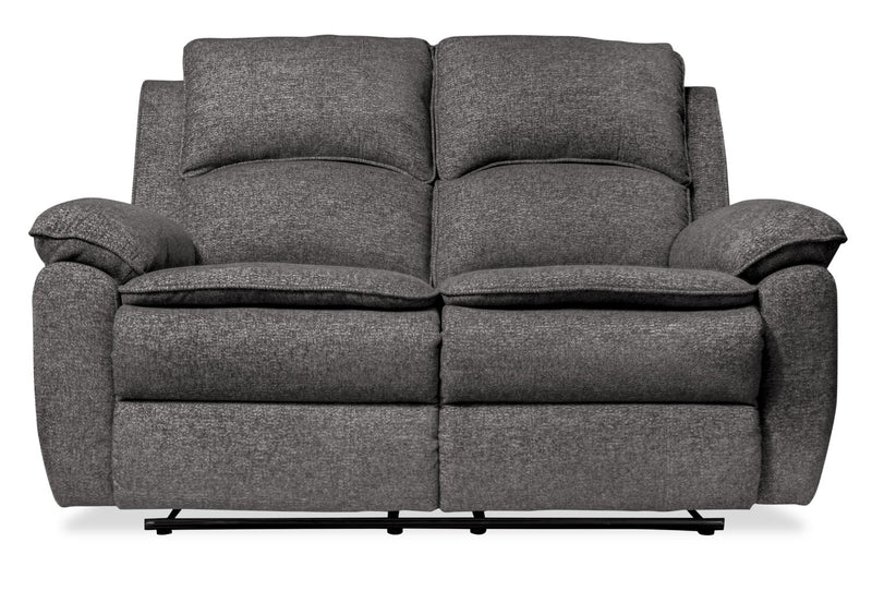Chandler 60\" Chenille Fabric Reclining Loveseat - Grey