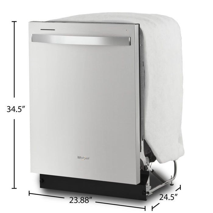 Whirlpool 24\" 55 dBA Built-In Top-Control Dishwasher - Fingerprint Resistant Stainless Steel - WDT540HAMZ