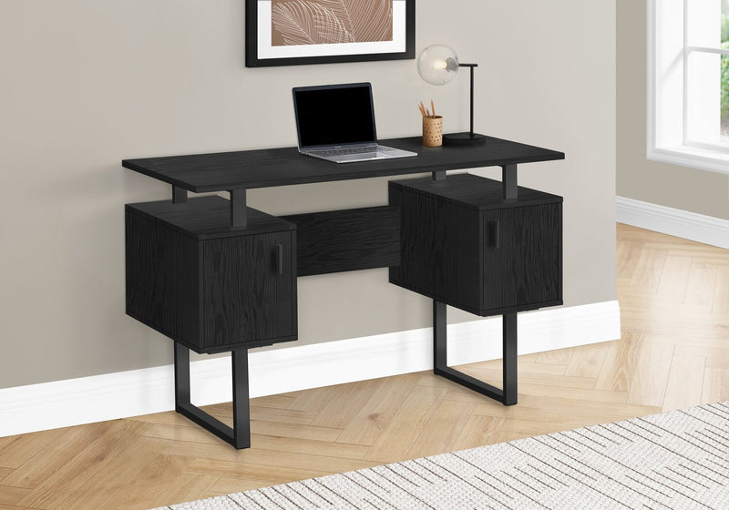 Rafa 47.75\" Office Desk with 2 Storage Cabinets - Black
