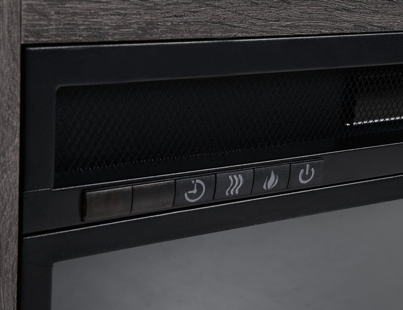 Antoni 102\" Modern 3-Piece Entertainment Centre with Electric Fireplace and Storage for TVs up to 70\"- Grey