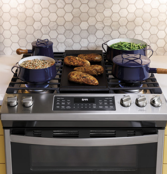 GE 4.3 Cu. Ft. Gas Range with Steam Clean and Edge To Edge Cooktop - Stainless Steel - JCGSS86SPSS