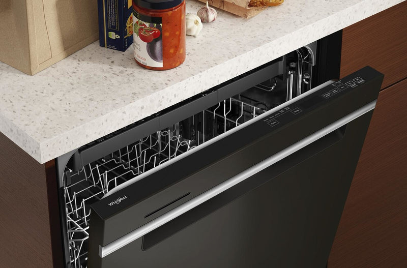 Whirlpool 24\" 47 dBA Built-In Top-Control Dishwasher - Print Resist Black Stainless - WDTA50SAKV