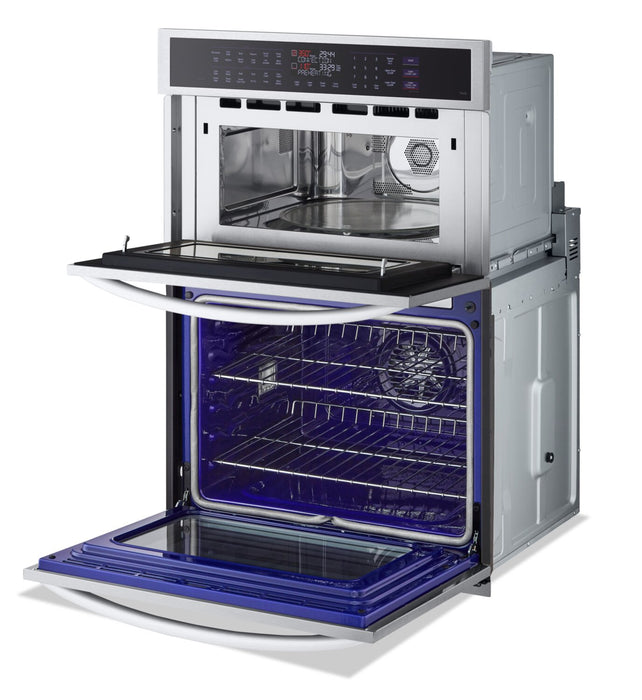 LG 30\" 6.4 Cu. Ft. Electric Combination Wall Oven with True Convection - Smudge Proof Stainless Steel - WCEP6427F