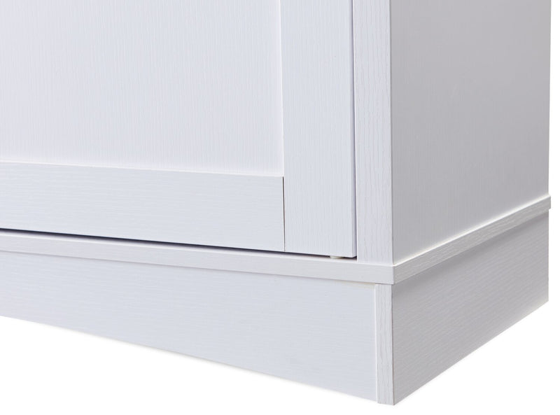 Emry 84\" TV Stand with Storage and Cable Management for TVs up to 90\"- White