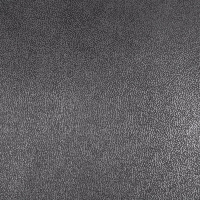 Chateau d’Ax Vita 70\" 100% Genuine Leather Loveseat with Diamond Pattern Stitching and Wood Legs - Charcoal Grey