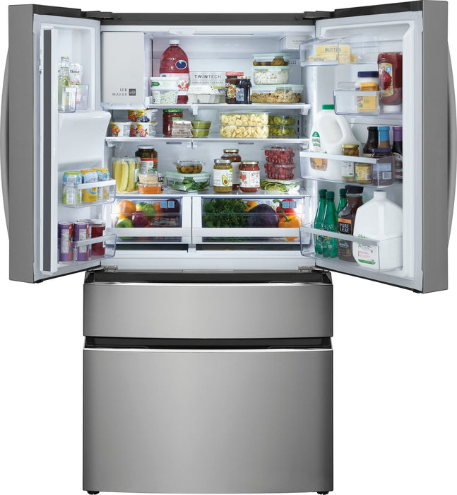 Frigidaire Gallery 36\" 26.3 Cu. Ft. Standard-Depth 4-Door French-Door Refrigerator - Smudge-Proof® Stainless Steel - GRMS2773AF