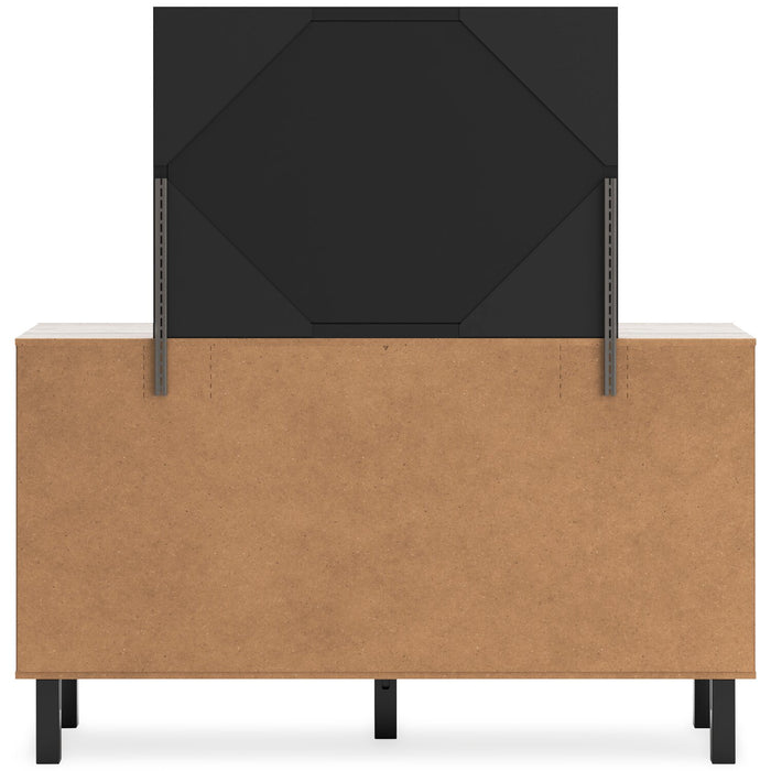 Zen Bedroom Dresser Mirror, Attachable, Wall Hanging - Grey