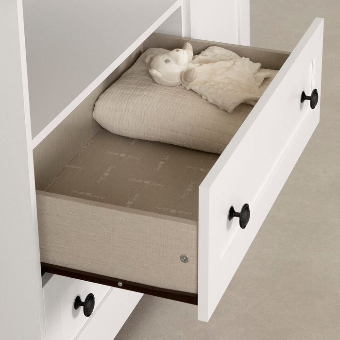 Zoe Baby Change Table with Storage Drawers - White