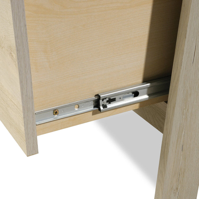  Kyree 59.06\" Executive Office Desk with 4-Drawers - Chalked Chestnut