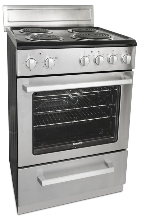 Danby 2.5 Cu. Ft. Electric Range With Compact 24\" Width and 4 Burners - Stainless Steel - DERM240BSSC