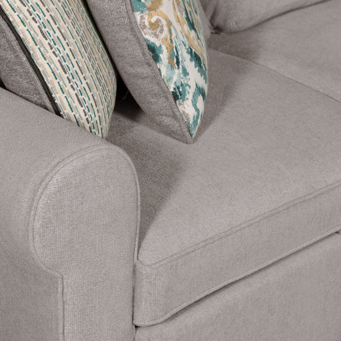 Scott Living Haven 2-Piece Right-Facing Chenille Fabric Sleeper Sectional with Storage Chaise - Grey