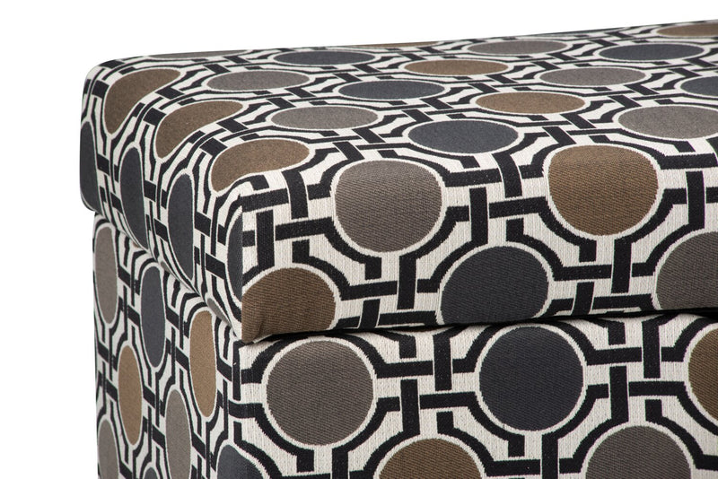 Made in Canada Nina 39\" Linen-Look Fabric Accent Storage Ottoman