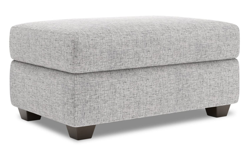 Made in Canada Customizable Sofa Lab The Trunk 39\" Linen-Look Fabric Storage Ottoman - Luna Domino Grey