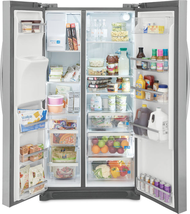 Frigidaire Gallery 36.1\" 22.3 Cu. Ft. Counter-Depth Side-by-Side Refrigerator - Smudge-Proof® Stainless Steel - GRSC2352AF