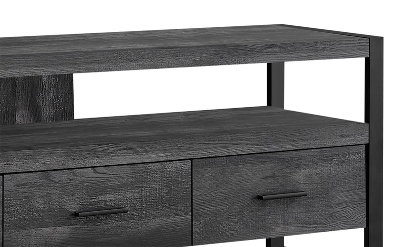 Asa 60\" Modern TV Stand with Storage and Cable Management for TVs up to 65\"- Black