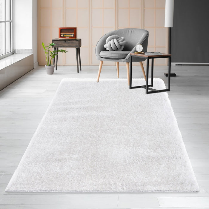 Harlow White Shag Area Rug - 7'9\" x 9'5\"