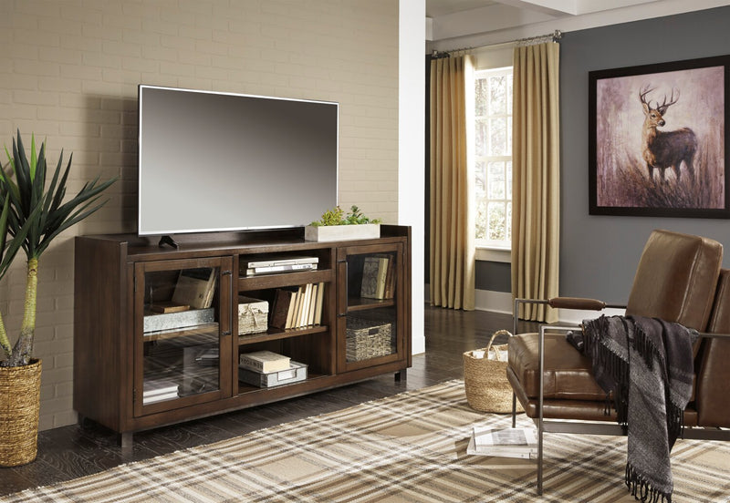 Starmore 70\" Traditional TV Stand with Storage and Cable Management for TVs up to 80\"- Brown