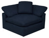 Eclipse Modular 43\" Linen-Look Fabric Corner Chair with Reversible Feather Down Cushions - Navy Blue